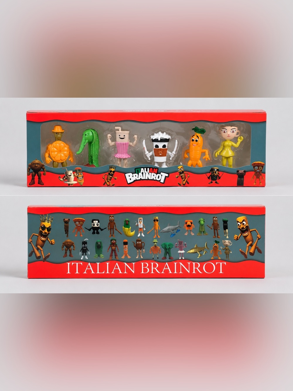 Italian Brainrot Meme Figure Set Collectible Character Toy Pack